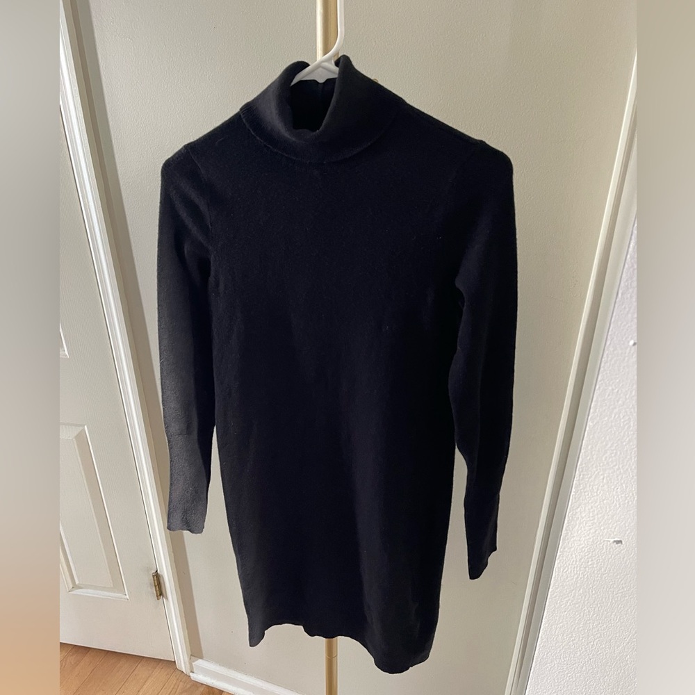 Express Black Turtleneck Sweater Dress — XS